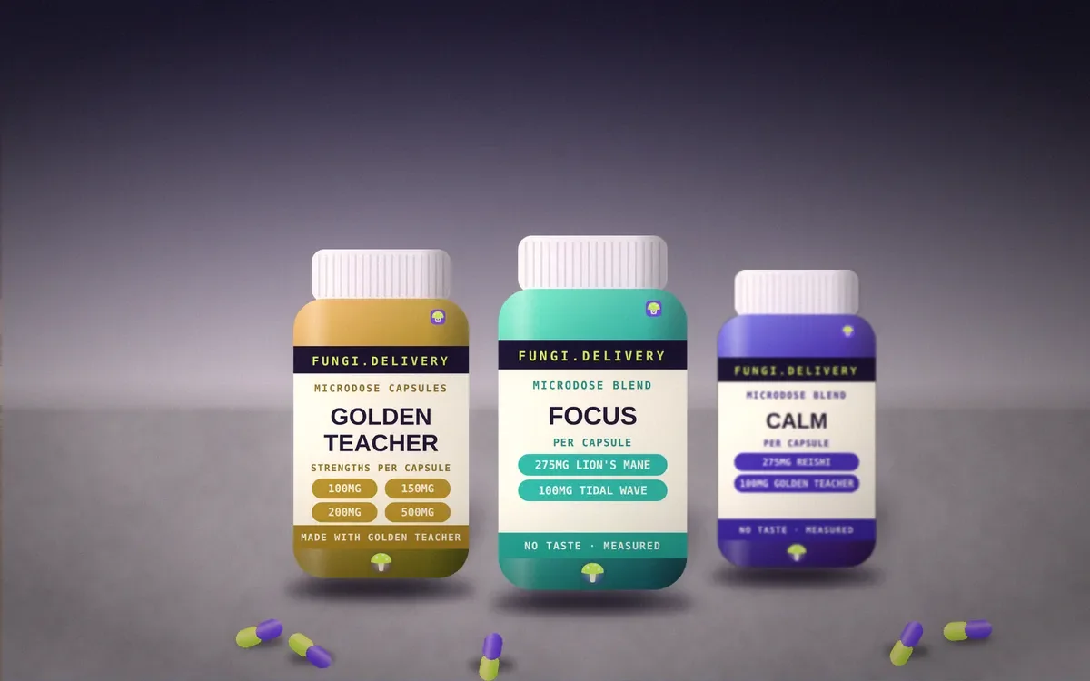 Studio render of microdose capsule jars