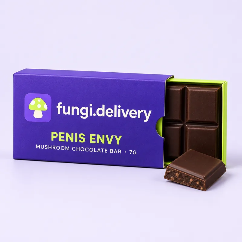 Fungi Chocolate Bar · Penis Envy packaging