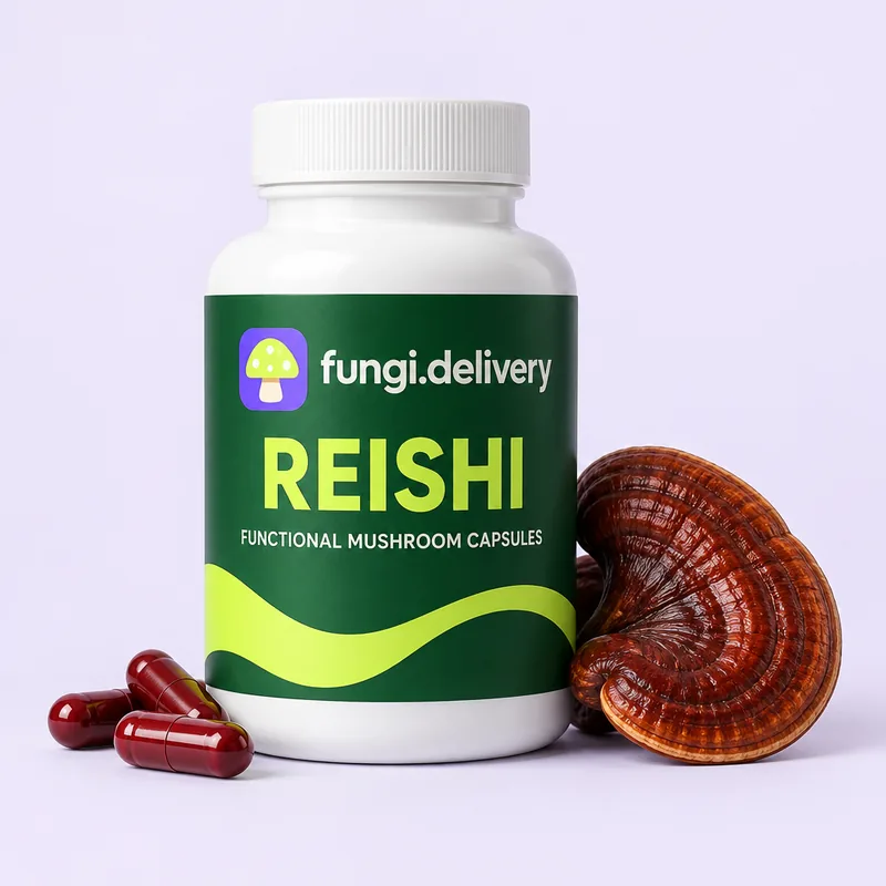 Reishi Capsules packaging